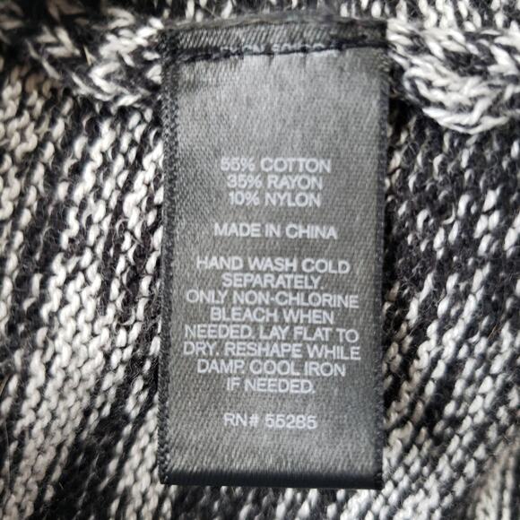 Express Sweater Womens Dress Sz M Preppy Marled Fall Cozy Cowl Neck Hombre Gray - Picture 10 of 13